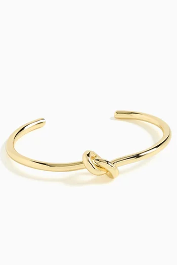 Knot Cuff Bracelet in 14kt Gold Vermeil