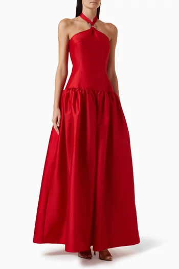 C'iel D'ete Mini Dress in Silk Taffeta