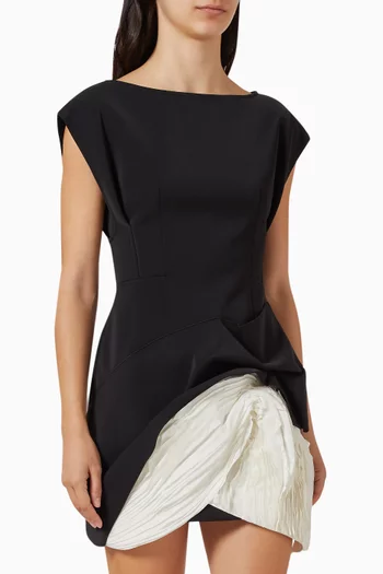 فستان دروكسفورد قصير قماش سكوبا