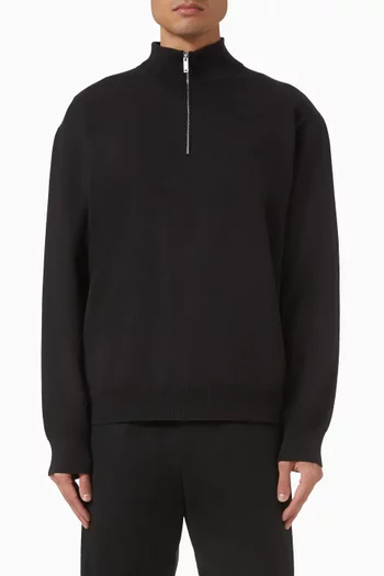 Quarter-zip Sweater in Compact Pima Cotton