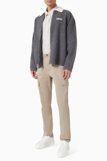 Slim Cargo Pants in Stretch Cotton