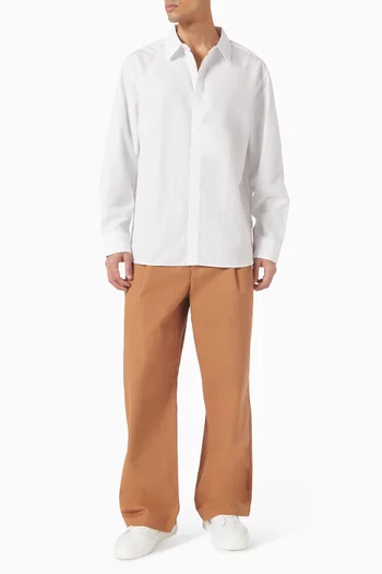 Relaxed Button-down Shirt in Cotton