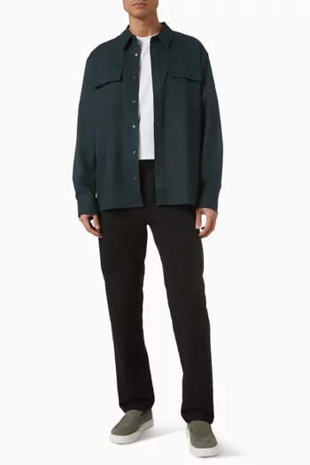 Melange Button-down Easy Shirt