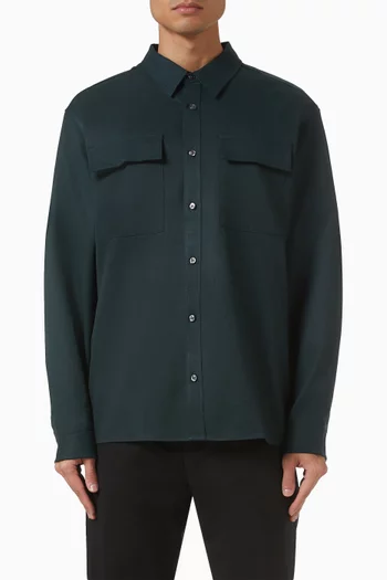 Melange Button-down Easy Shirt