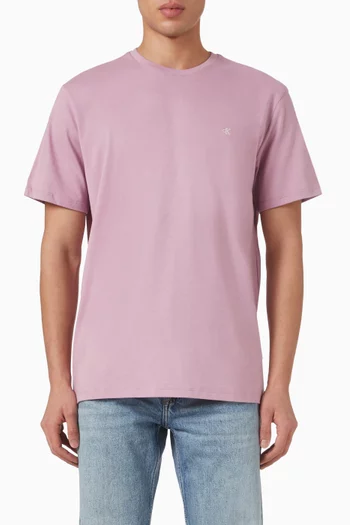 تي شيرت كلاسيكي بشعار الماركة قطن جيرسيه