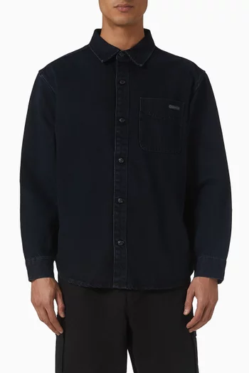 قميص بنمط جاكيت مستوحى من التسعينيات دينم