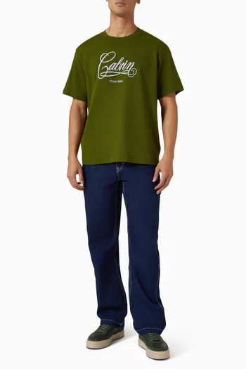 تي شيرت بطبعة قطن