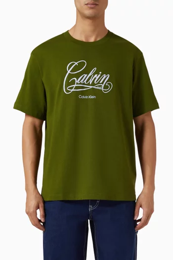 تي شيرت بطبعة قطن