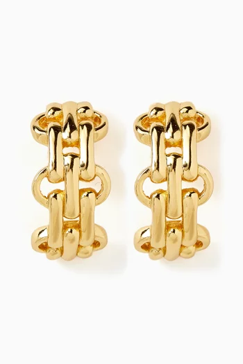 أقراط ديمي دائرية بمشبك من الثمانينيات