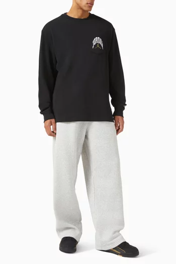 Brooklyn Oversized Open‑hem Pants in Fleece