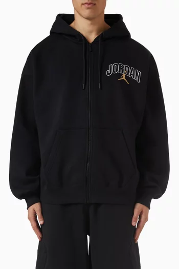 Brooklyn Oversized Zip Hoodie in Fleece