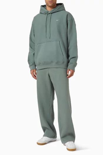 بنطال رياضي مطرز بشعار سولو وحواف مطاطية صوف