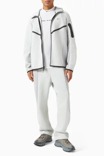 بنطال بتصميم مقسم لألوان وحواف مفتوحة صوف