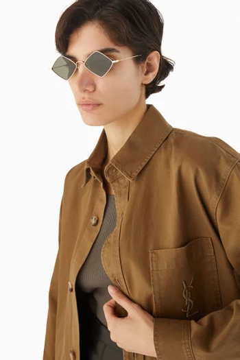 نظارة شمسية بإطار سداسي معدن