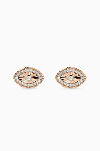 Ra Eye Diamond Stud Earrings in 18kt Rose Gold