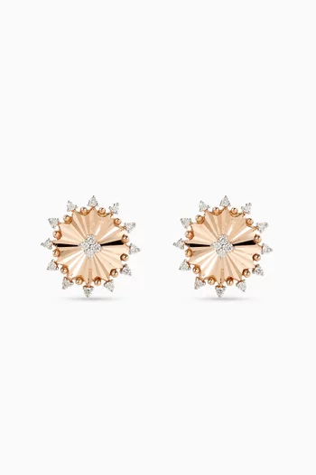 Ra Sunchaser Diamond Earrings in 18kt Rose Gold