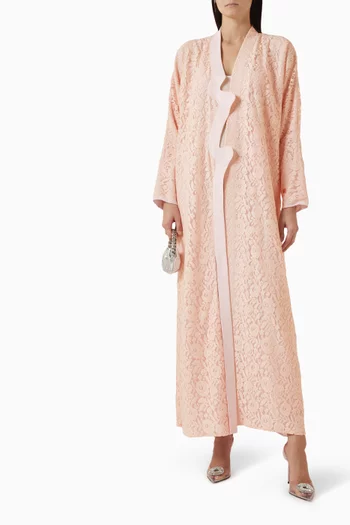 Cloud Bisht Abaya in Lace