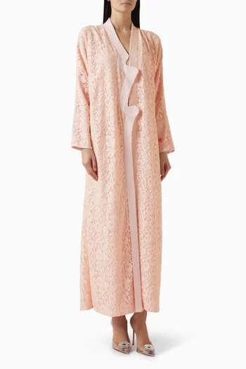Cloud Bisht Abaya in Lace