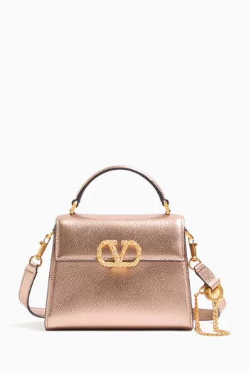 Mini VSLING Jewel Handbag in Laminated Grainy Calfskin