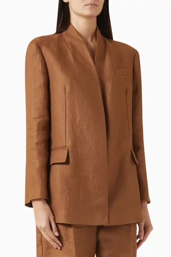Diagonal Blazer in Linen