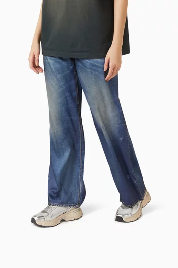 سنيكرز لايت ستار جلد وقماش شبكي