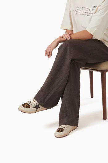 Ball Star Leopard Sneakers in Leather