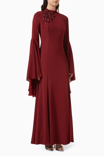 فستان مطرز بالترتر