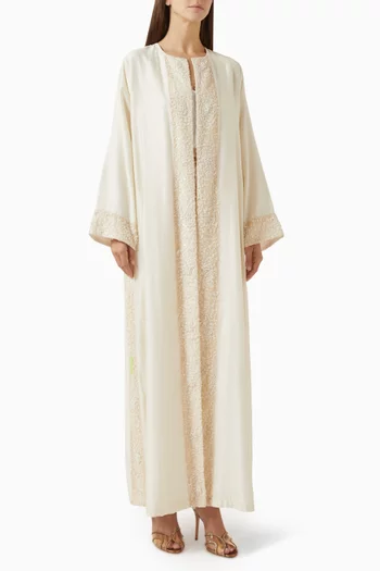 Feather Abaya in Cotton