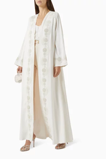 Moroccan Lace Abaya in Cotton