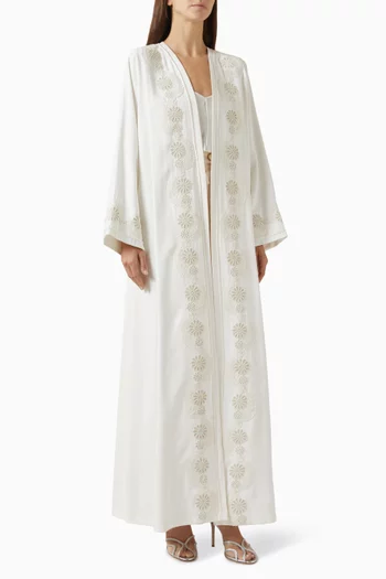 Moroccan Lace Abaya in Cotton