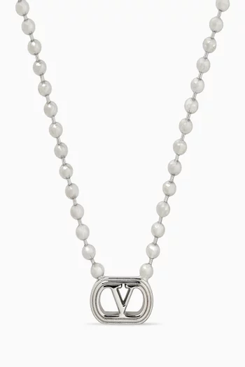 قلادة بدلاية بيضاوية معدن