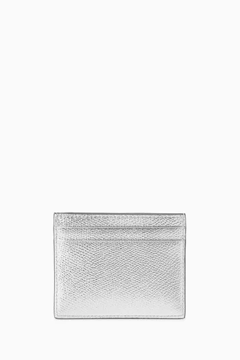 Signature Cardholder in Laminated Grainy Calfskin