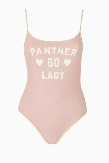 Printed One-piece Swimsuit in Lycra