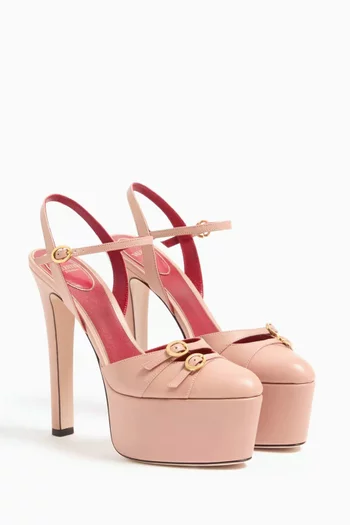 Crasher 145 Platform Pumps in Kidskin Leather