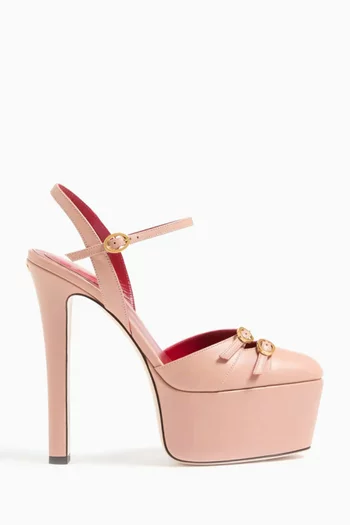 Crasher 145 Platform Pumps in Kidskin Leather