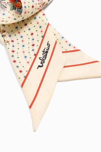 Papier Floreal Bandeau Scarf in Silk