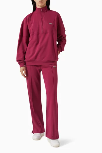 سويت شيرت بسحّاب قصير صوف ناعم