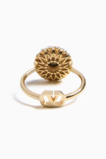 VLOGO Signature Ring in Metal