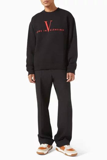 سويت شيرت بطبعة Made in Valentino قطن