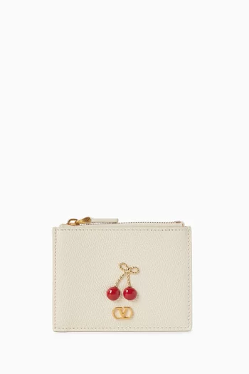 Cherryfic Cardholder in Grainy Calfskin