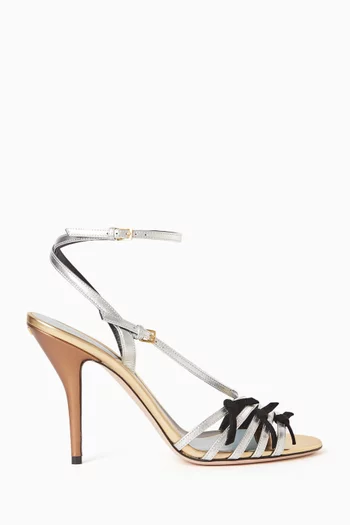 Nodine 100 Sandals in Suede & Laminated Nappa