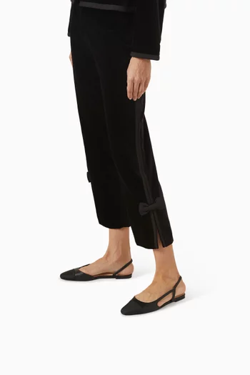 Marcy Slingback Ballerina Flats in Leather