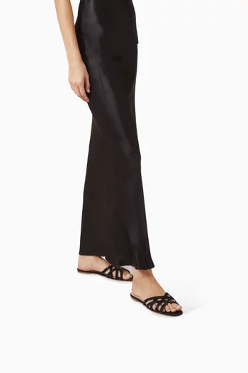 Samara Crystal-embellished Slides in Satin