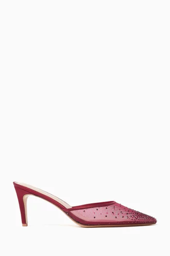Rada 75 Crystal Mules in Mesh & Satin