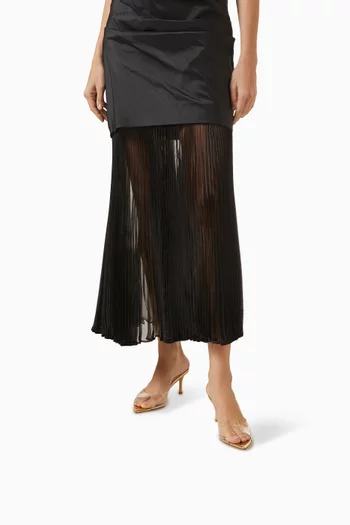 Sizy 70 Mule Sandals in PVC & Metallic Leather