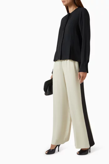 بنطال اوليفيا بنقشة مخططة