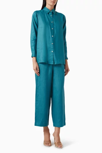 طقم قميص وبنطال ميدو كتان