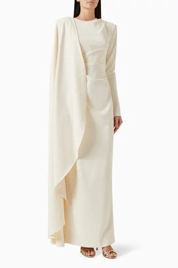 Dion Cape Gown in Twill