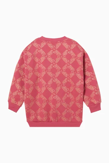 Club Oversized Printed Sweatshirt in Fleece