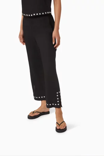 حذاء ليلي بنعل سميك مسطح جلد